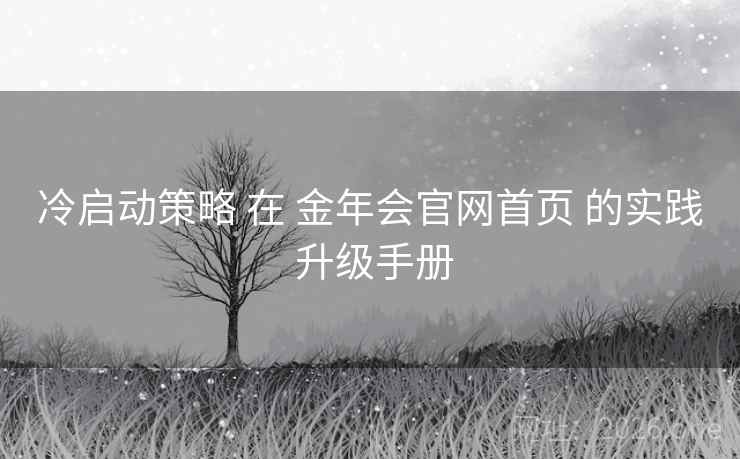冷启动策略 在 金年会官网首页 的实践 升级手册