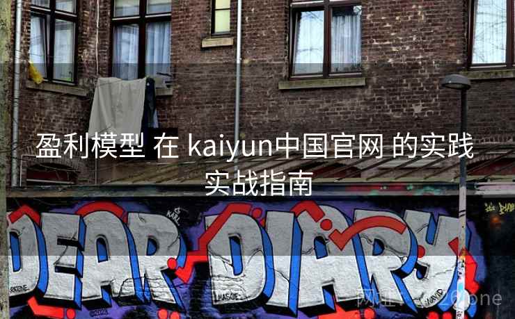 盈利模型 在 kaiyun中国官网 的实践 实战指南
