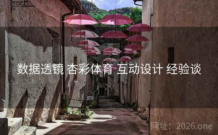数据透镜 杏彩体育 互动设计 经验谈