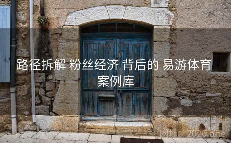 路径拆解 粉丝经济 背后的 易游体育 案例库